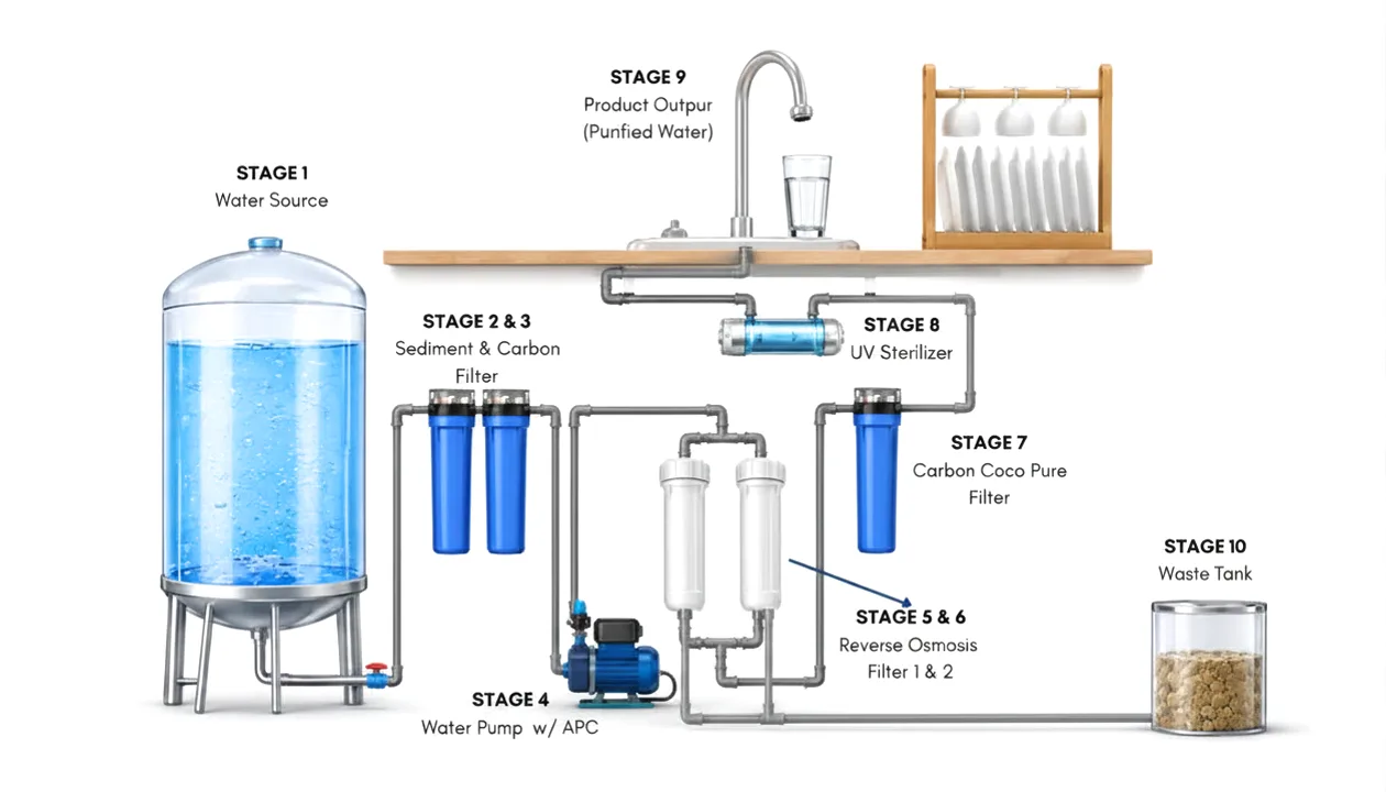 Plug n’ Play Reverse Osmosis System water treatment process